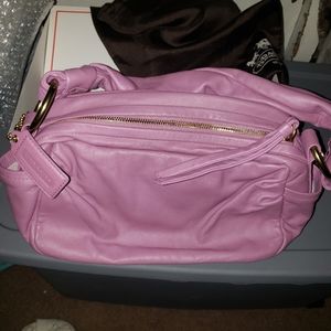 COACH PARKER HOBO LEATHER SHOULDER  HANDBAG VIOLET